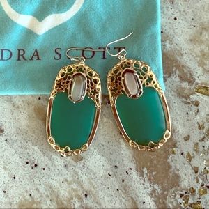 Kendra Scott Danielle earrings green